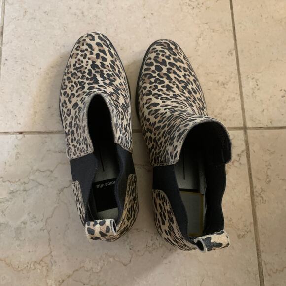 Dolce Vita 6 Tristan Ankle Chelsea Boots Booties Suede Leopard Animal Print NEW - Picture 7 of 11
